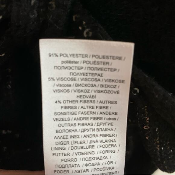 Ralph Lauren Black Label Black Velvet Sequin Wrap Sheath Cocktail Dress NWT - Picture 9 of 9